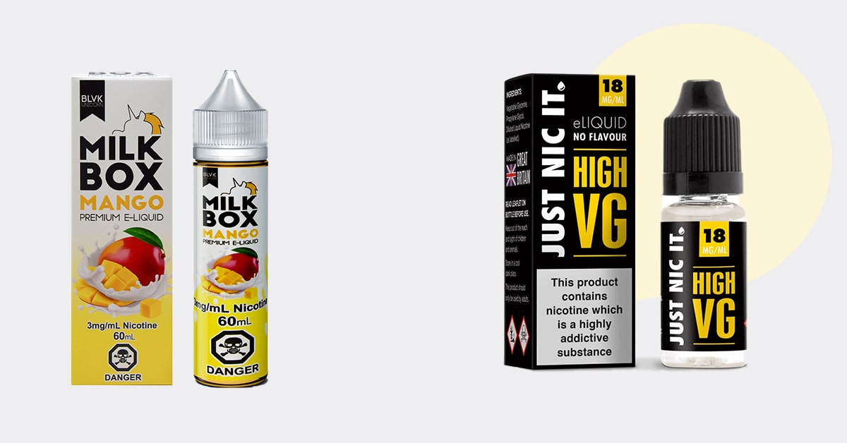 E-juice boxes packaging